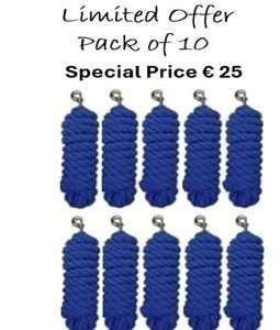 COTTON LEAD ROPE Pack of 10 - Blue