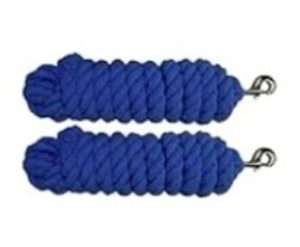 COTTON LEAD ROPE with Trigger Clip - Blue