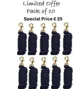 COTTON LEAD ROPE Pack of 10 -Navy