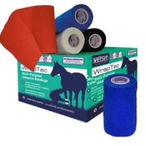VetSet WrapTec Multi-Purpose Self-Adherent Cohesive Bandage 10cm x 4.5m - BLUE