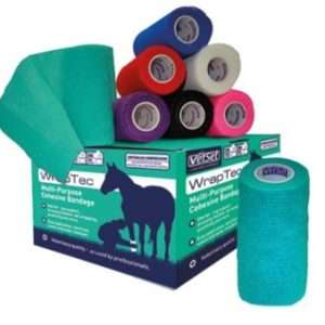 VetSet WrapTec Multi-Purpose Self-Adherent Cohesive Bandage 10cm x 4.5m - GREEN