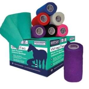VetSet WrapTec Multi-Purpose Self-Adherent Cohesive Bandage 10cm x 4.5m - PURPLE