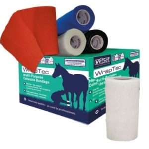 VetSet WrapTec Multi-Purpose Self-Adherent Cohesive Bandage 10cm x 4.5m - WHITE