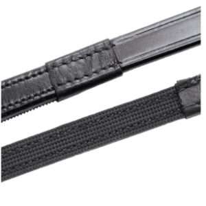 Hy EQUESTRIAN Half Rubber Show Reins - Brown